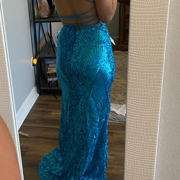 Women’s medium sequin open back mermaid sequin dress size - Picture 2 of 2